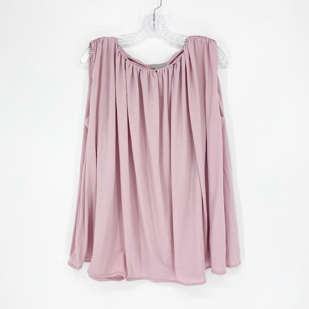 H&M Sleeveless Pleated Pink Top Size Large